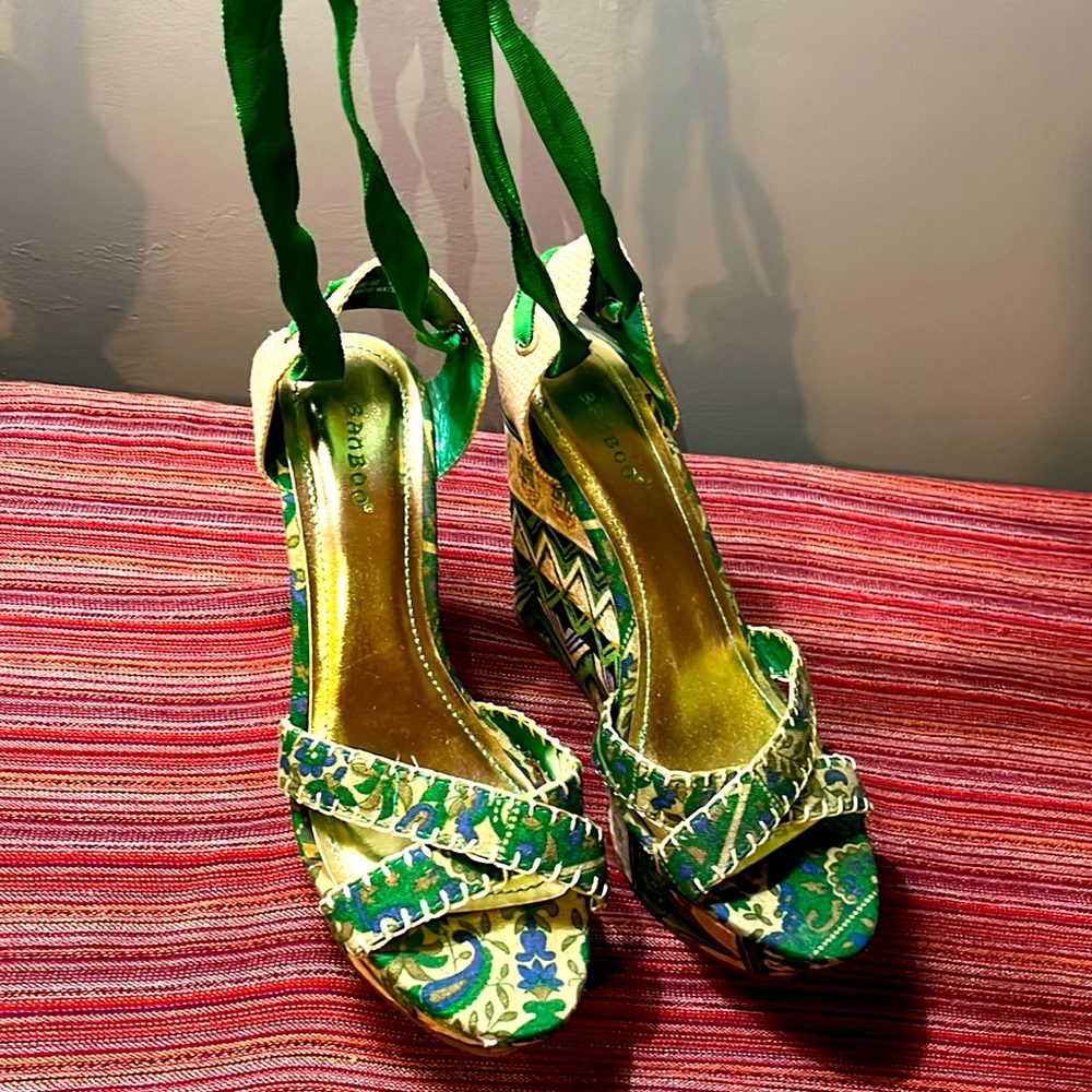 Won’t find these beauties anywhere! Comfortable and cute lace up wedges.